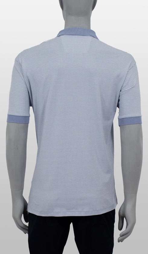 Polo Listradinha 1/2 Malha