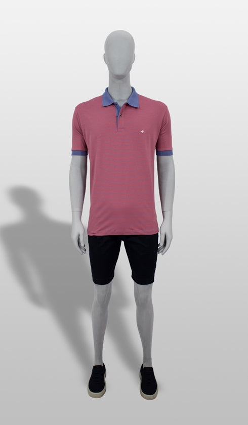 Polo Listradinha 1/2 Malha
