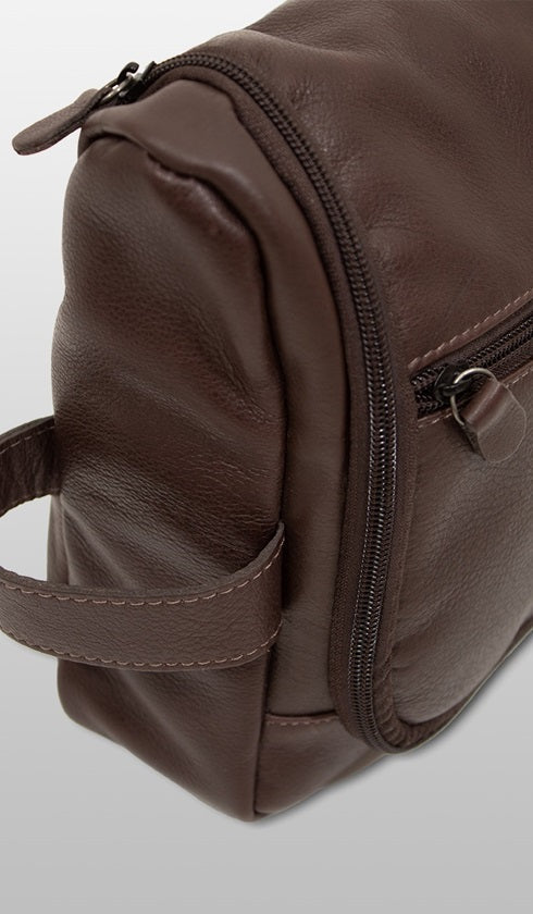 Necessaire De Couro Com Ziper Para Pendurar