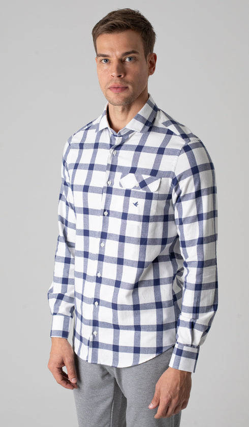 Camisa Flanela Manga Longa Xadrez
