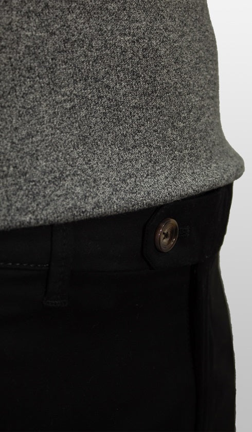 Calça Sarja Lisa Bolso Faca Com Stretch Importada