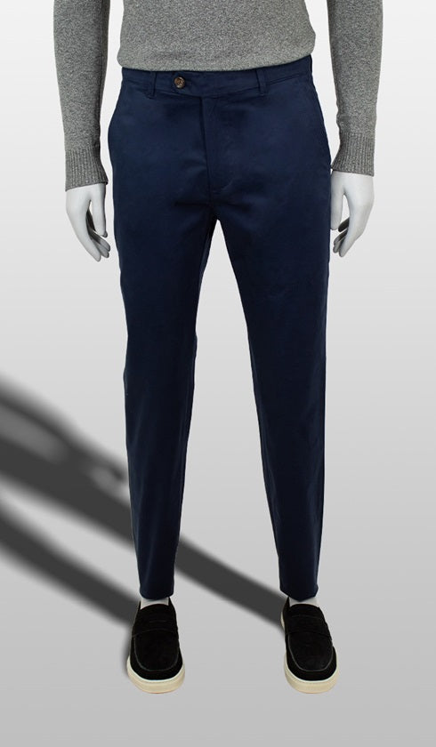 Calça Sarja Lisa Bolso Faca Com Stretch Importada