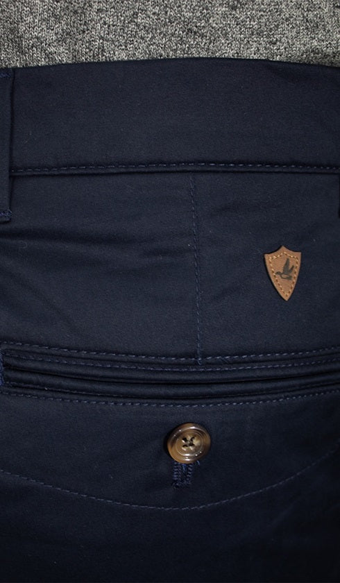 Calça Sarja Lisa Bolso Faca Com Stretch Importada