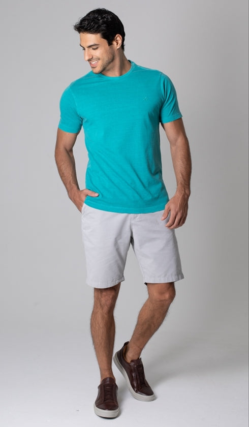 T-Shirt Gola Careca Com Bordado