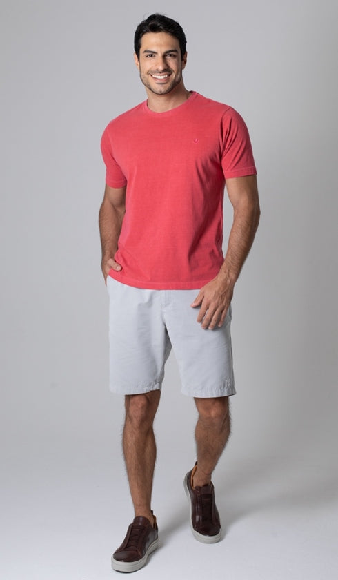 T-Shirt Gola Careca Com Bordado