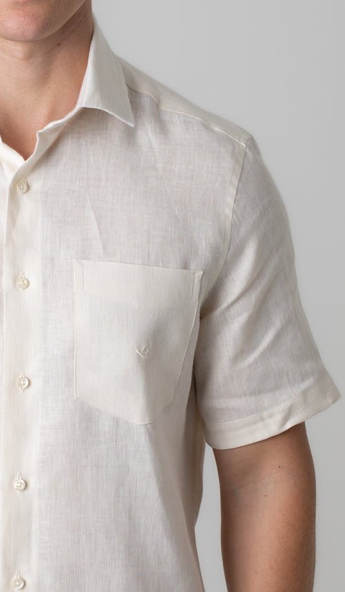 Camisa Manga Curta Linho