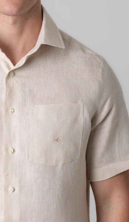Camisa Manga Curta Linho