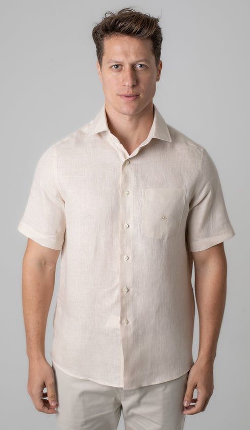 Camisa Manga Curta Linho