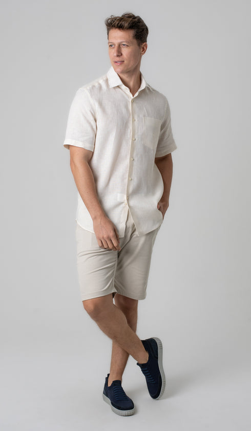Camisa Manga Curta Linho