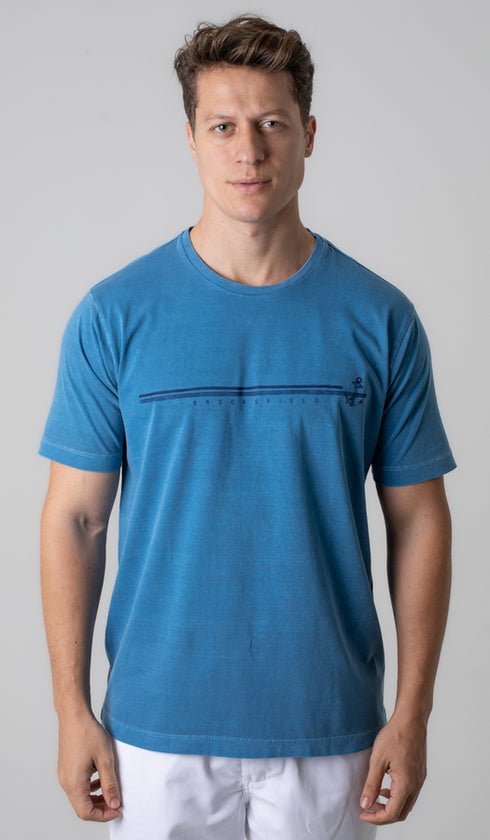 Camiseta Manga Curta Gola Careca Com Estampa
