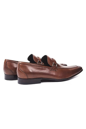 Sapato Mocassim Fivela Couro