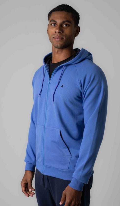 Blusão Com Zíper E Capuz Bolso Canguru