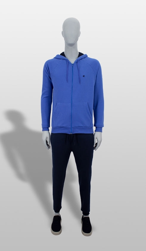 Blusão Com Zíper E Capuz Bolso Canguru