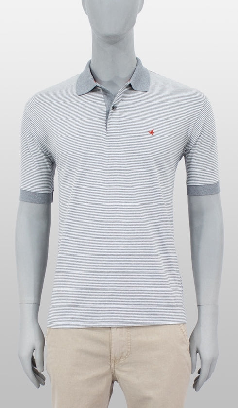Polo Listradinha 1/2 Malha