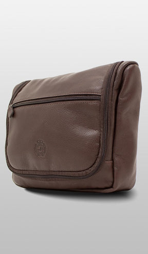 Necessaire De Couro Com Ziper Para Pendurar