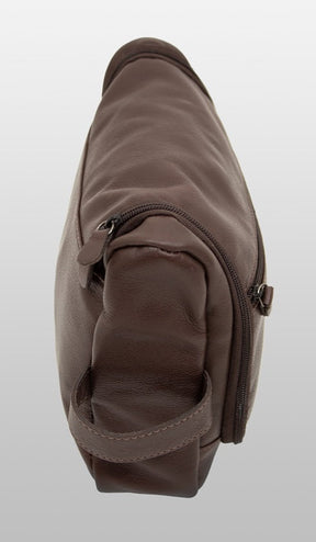 Necessaire De Couro Com Ziper Para Pendurar