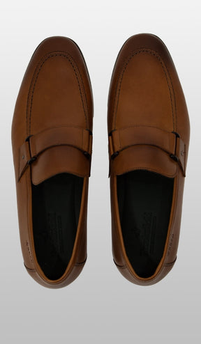 Sapato Mocassim Com Fivela Lateral Dupla