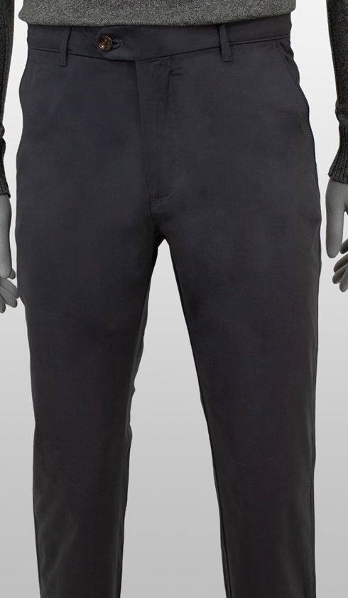 Calça Sarja Lisa Bolso Faca Com Stretch Importada