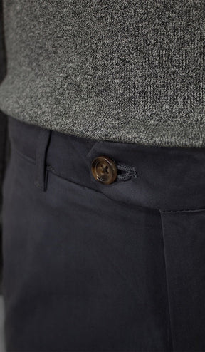 Calça Sarja Lisa Bolso Faca Com Stretch Importada
