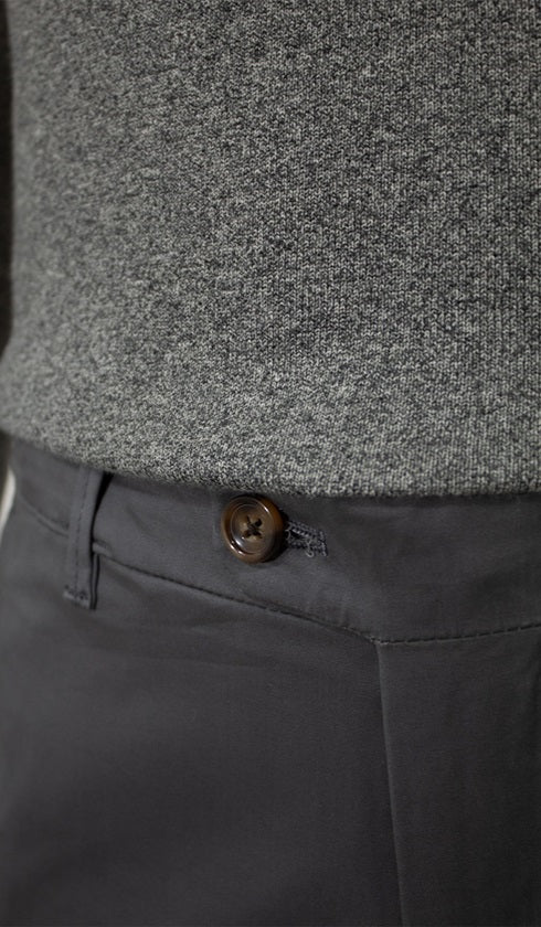Calça Sarja Lisa Bolso Faca Com Stretch Importada