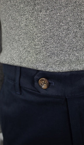 Calça Sarja Lisa Bolso Faca Com Stretch Importada