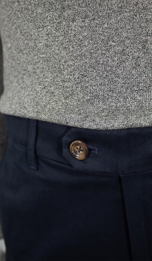 Calça Sarja Lisa Bolso Faca Com Stretch Importada