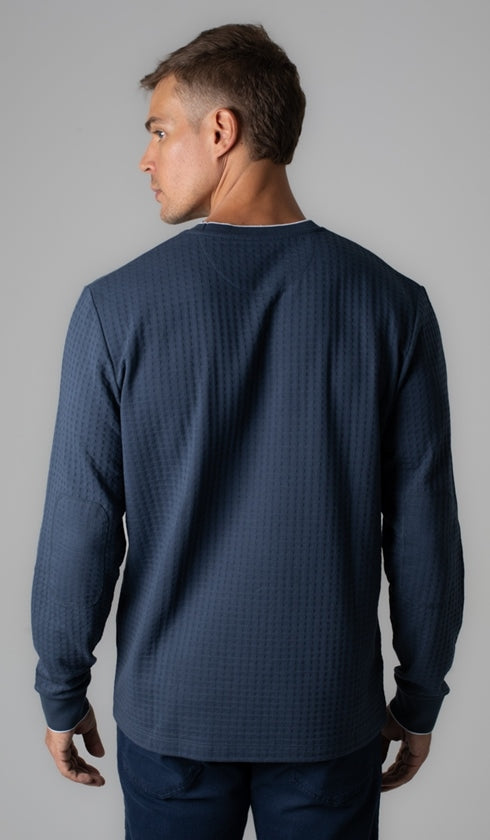 Malhão Gola Careca Pima Jacquard Importado
