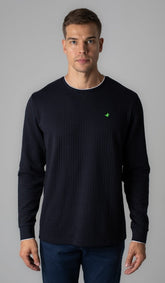 Malhão Gola Careca Pima Jacquard Importado