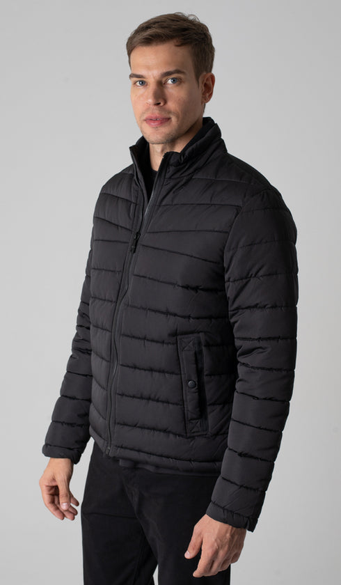 Jaqueta Nylon Bolso Com Botão
