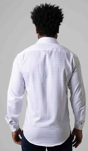 Camisa Manga Longa Slim Xadrez