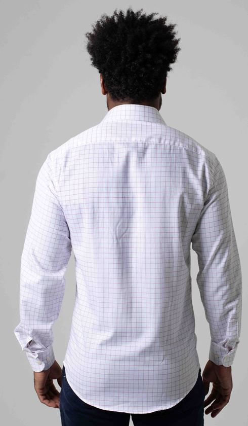 Camisa Manga Longa Slim Xadrez