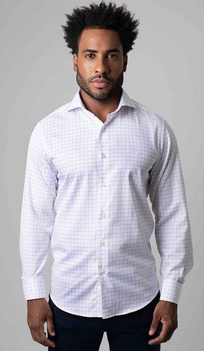 Camisa Manga Longa Slim Xadrez