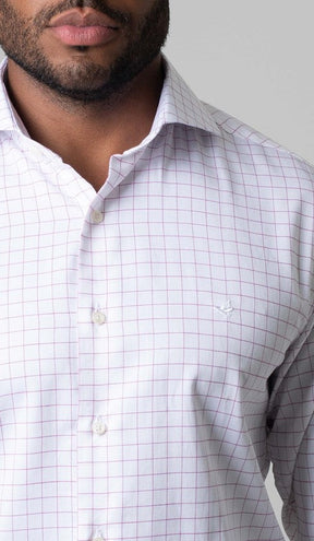 Camisa Manga Longa Slim Xadrez