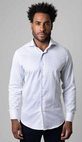 Camisa Manga Longa Slim Xadrez