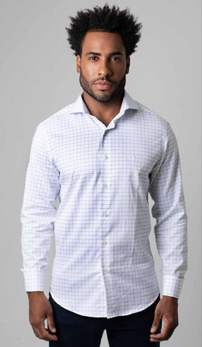 Camisa Manga Longa Slim Xadrez