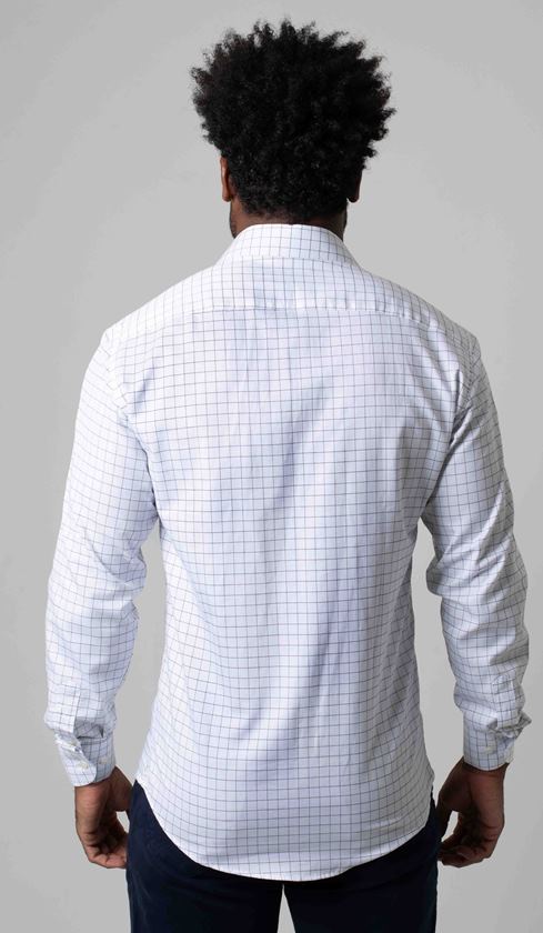 Camisa Manga Longa Slim Xadrez