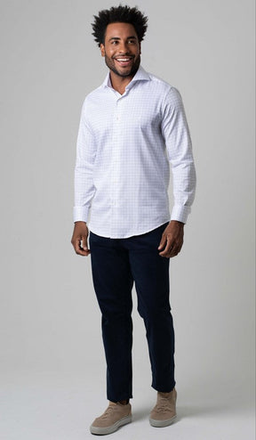 Camisa Manga Longa Slim Xadrez