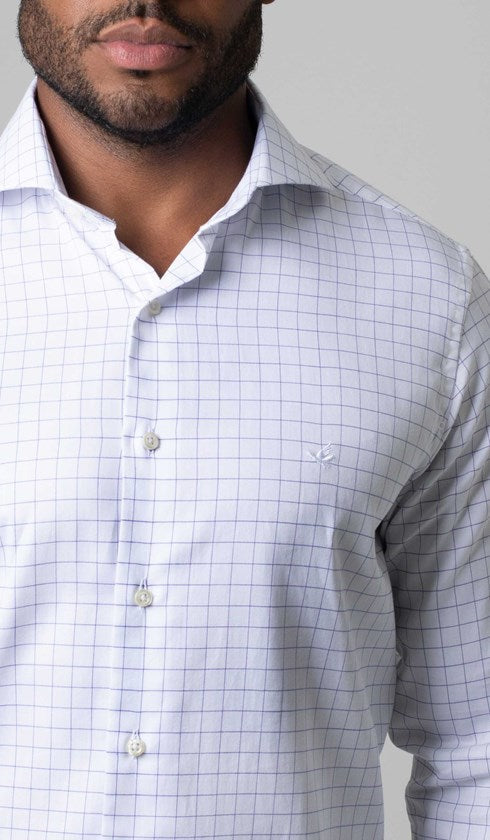 Camisa Manga Longa Slim Xadrez