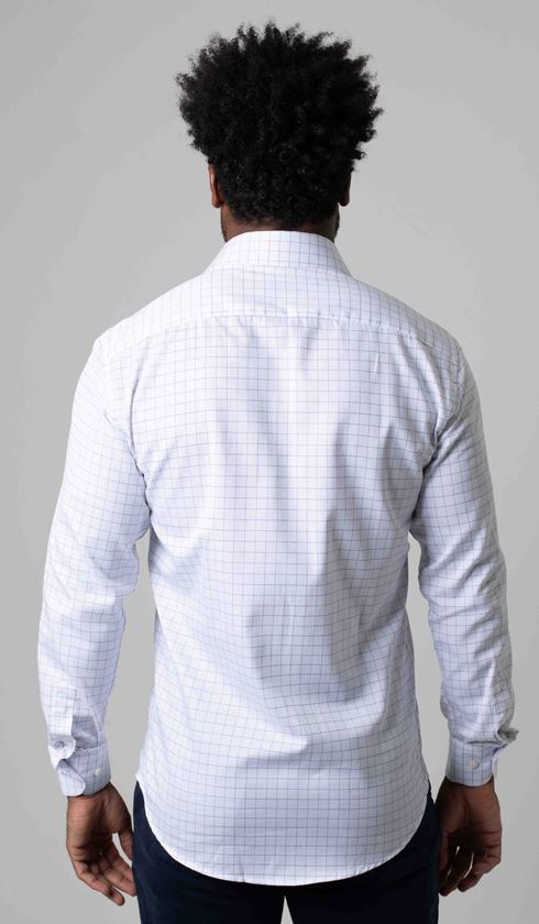 Camisa Manga Longa Slim Xadrez