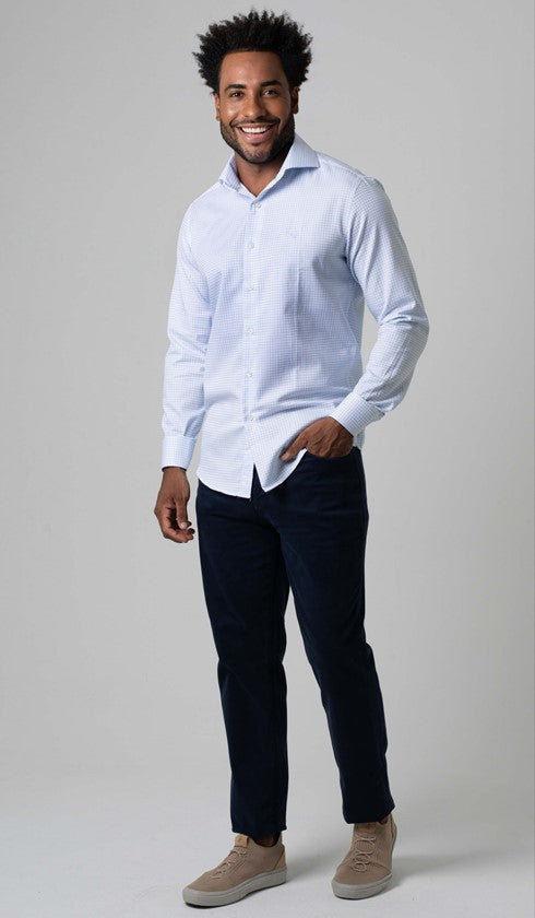 Camisa Manga Longa Slim Xadrez