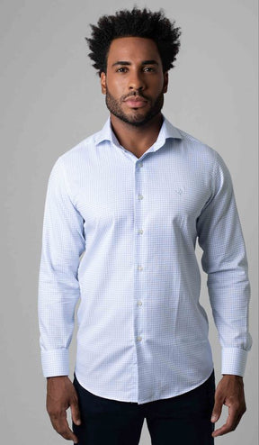 Camisa Manga Longa Slim Xadrez