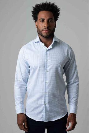 Camisa Manga Longa Slim Xadrez