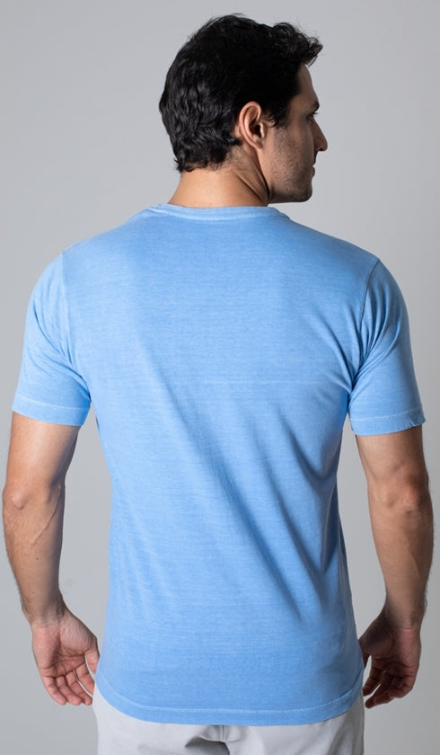 T-Shirt Gola Careca Com Bordado