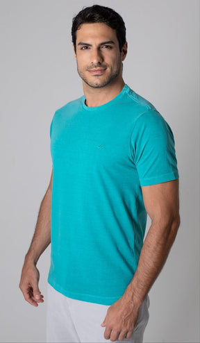 T-Shirt Gola Careca Com Bordado