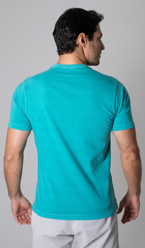 T-Shirt Gola Careca Com Bordado