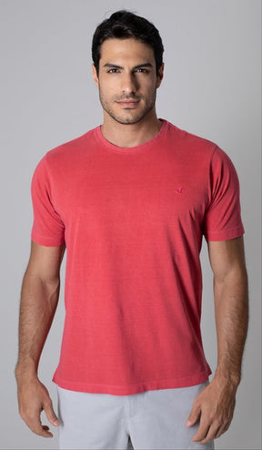 T-Shirt Gola Careca Com Bordado