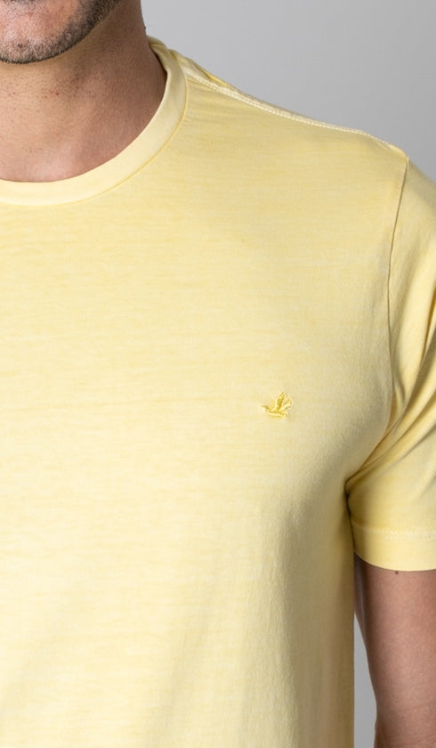 T-Shirt Gola Careca Com Bordado