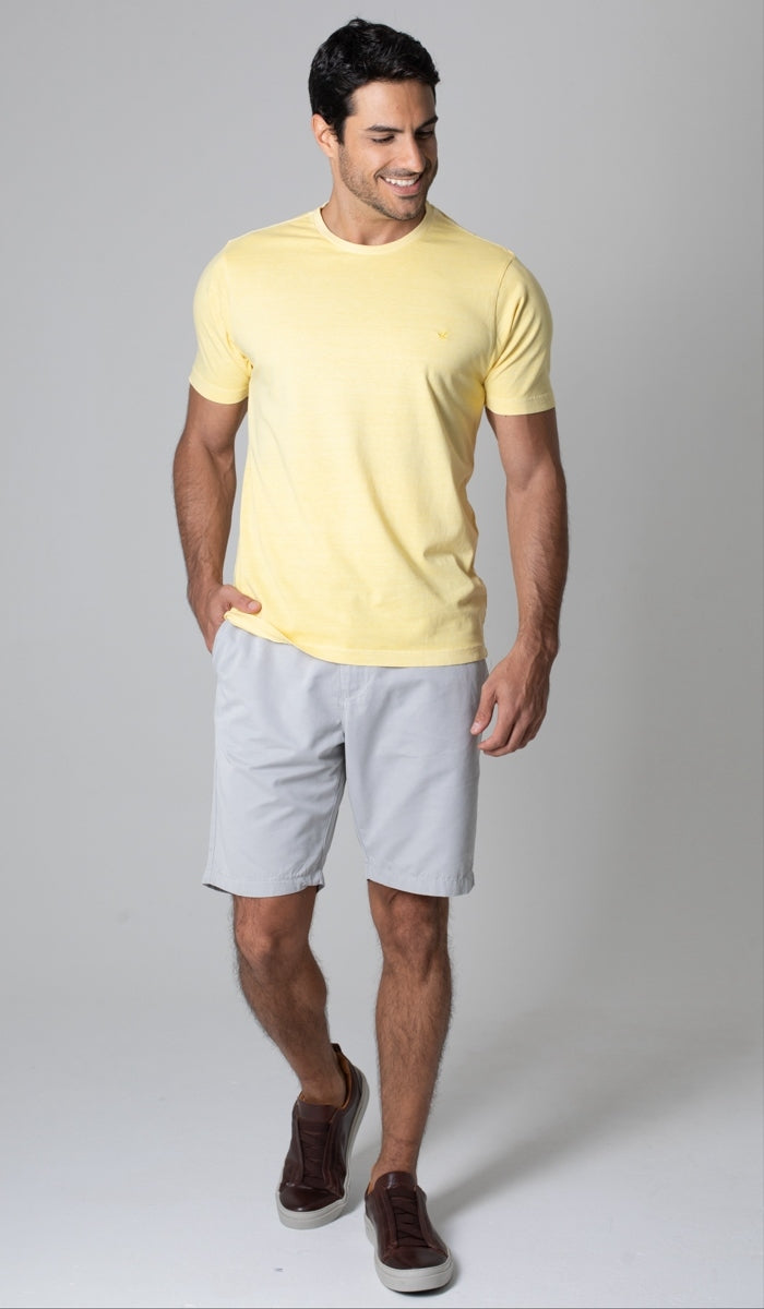 T-Shirt Gola Careca Com Bordado