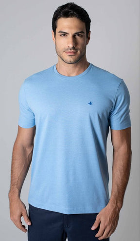 T-Shirt Gola Careca Com Bordado