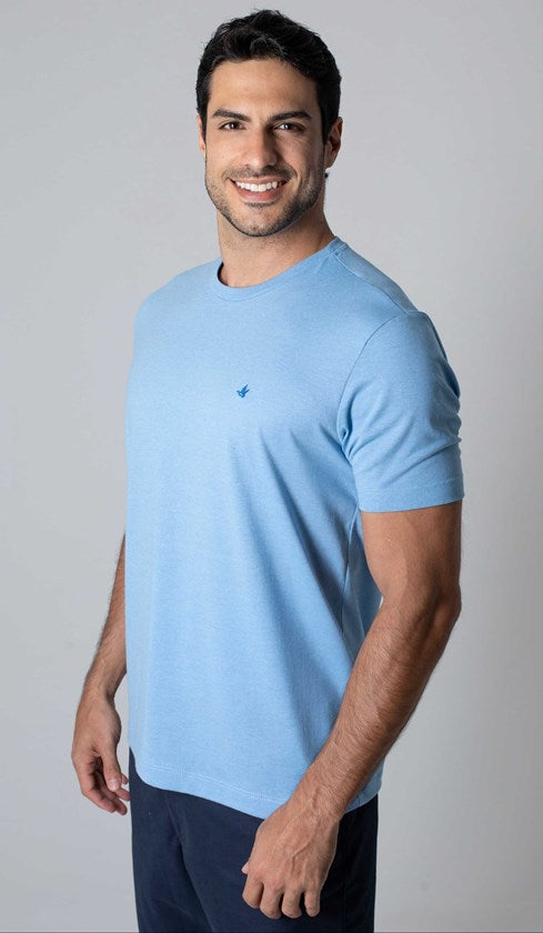 T-Shirt Gola Careca Com Bordado